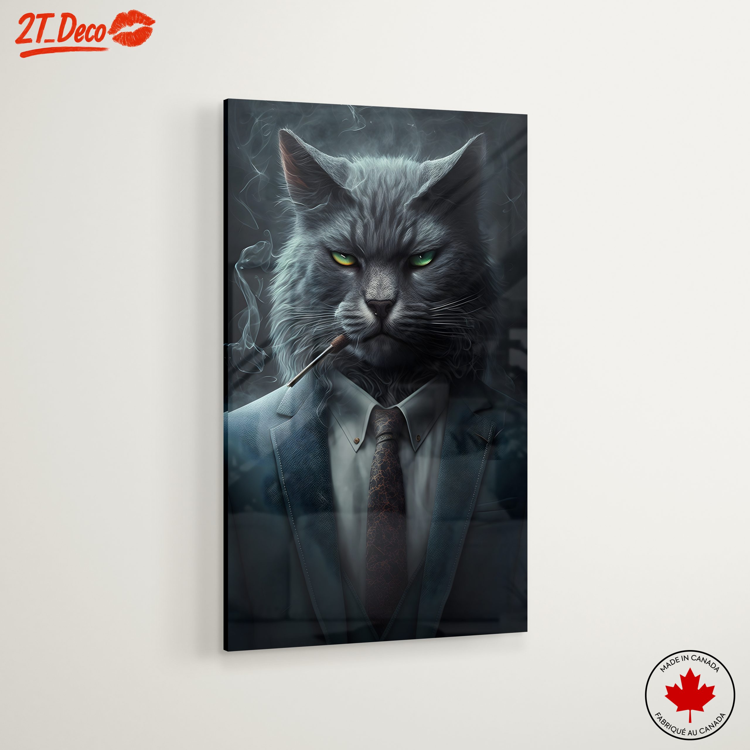 Stylized Gray Cat in Suit - Image 6
