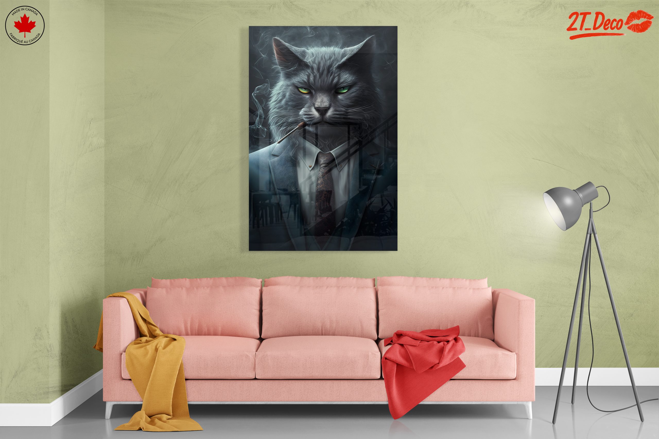Stylized Gray Cat in Suit - Image 7