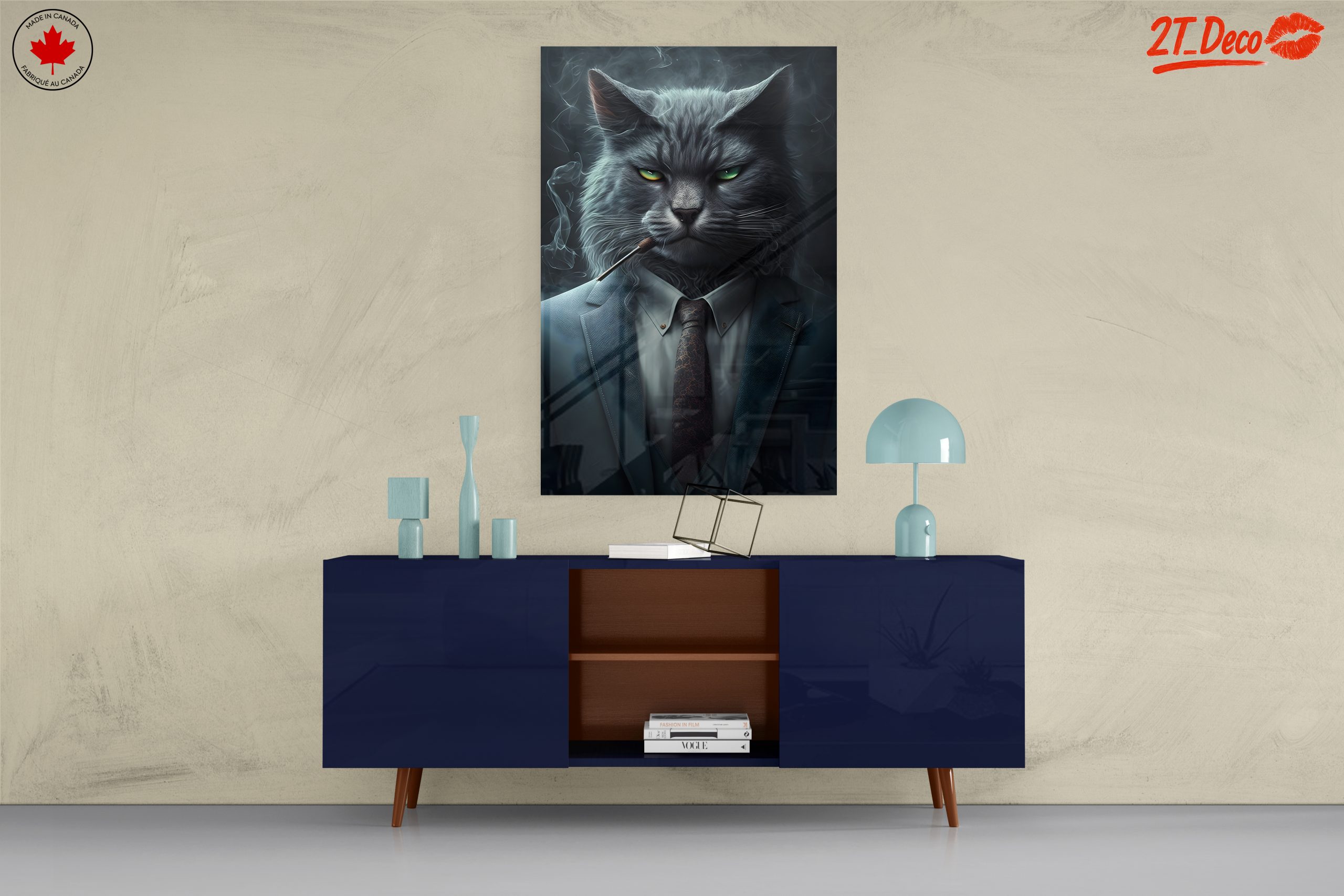 Stylized Gray Cat in Suit - Image 8