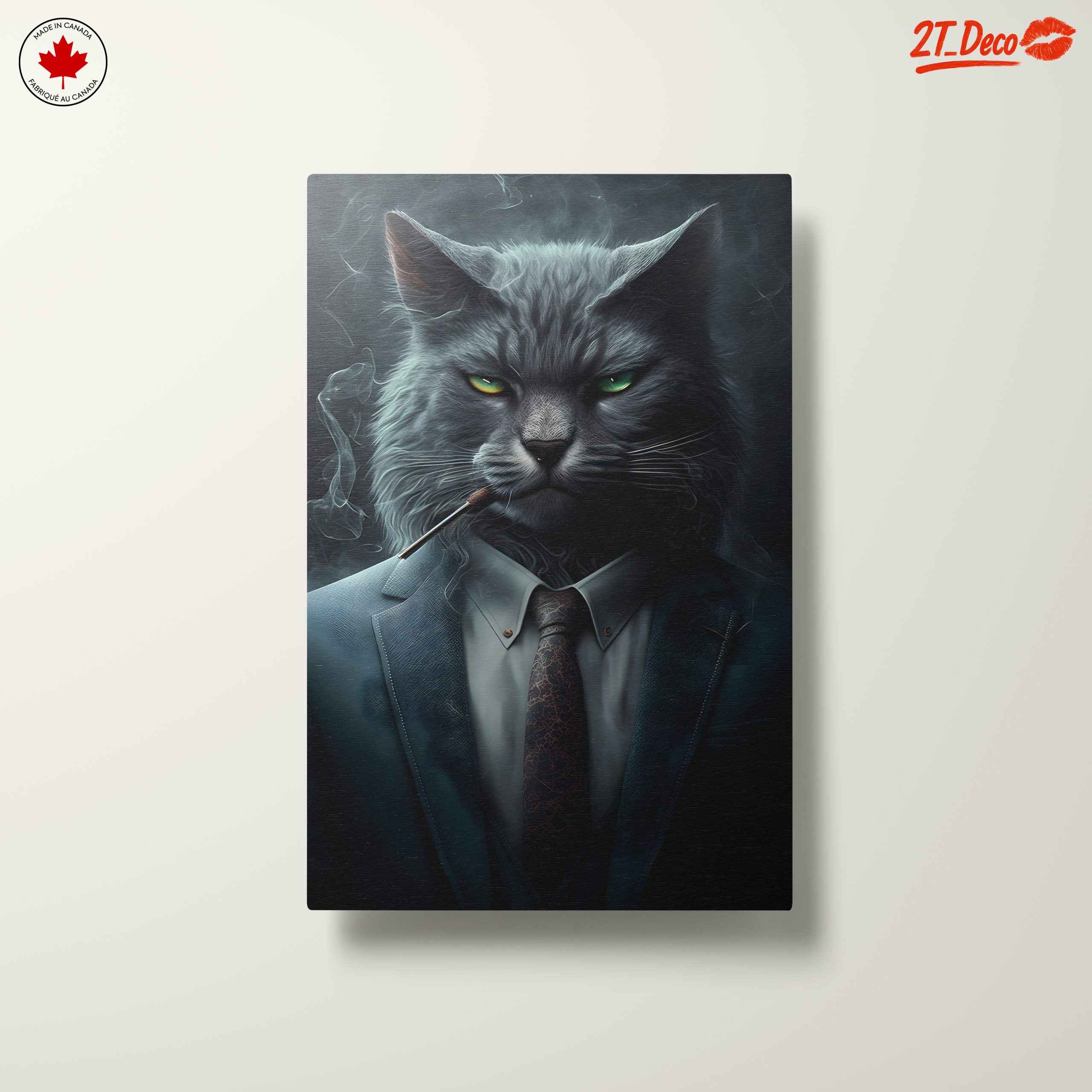 Stylized Gray Cat in Suit - Image 10