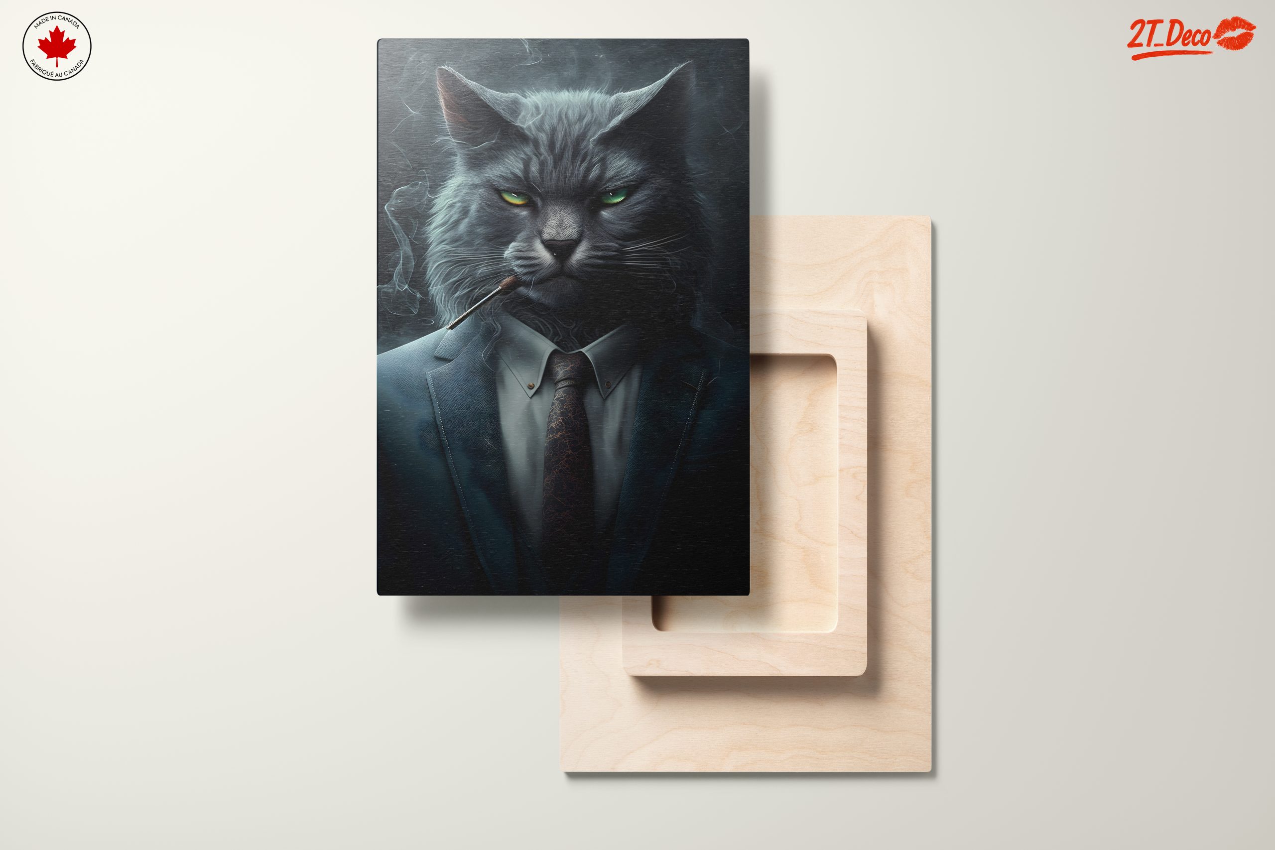 Stylized Gray Cat in Suit - Image 11