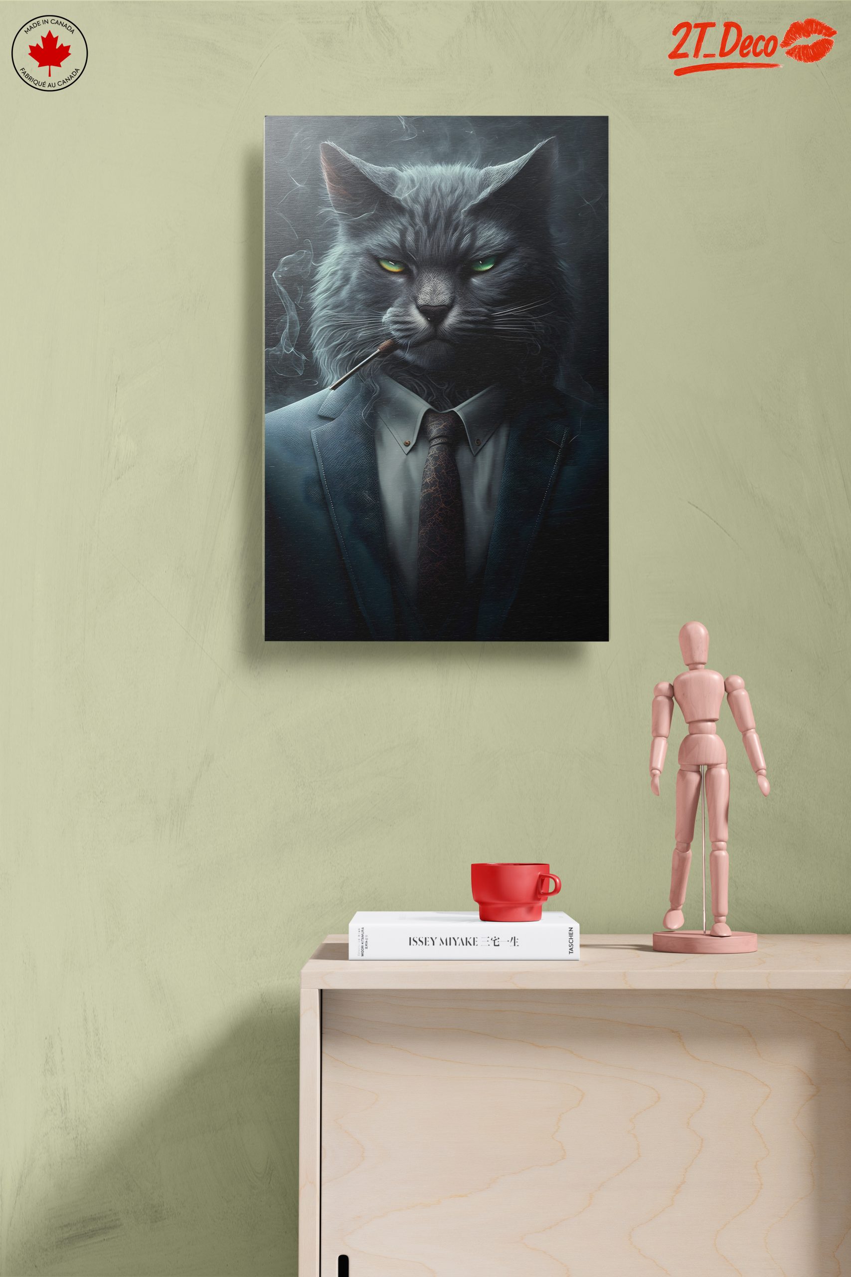 Stylized Gray Cat in Suit - Image 14