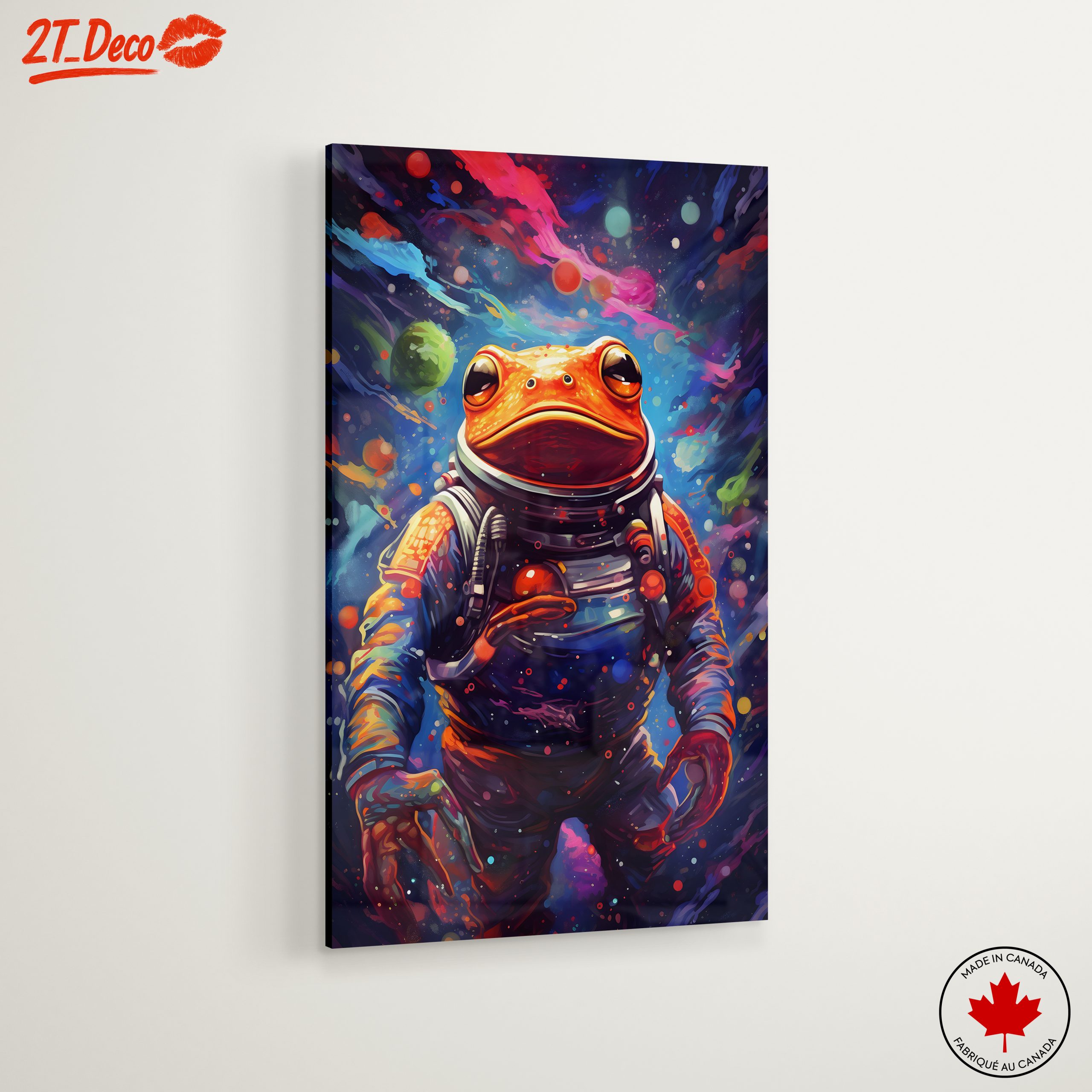Whimsical Astronaut Frog Art - Image 6