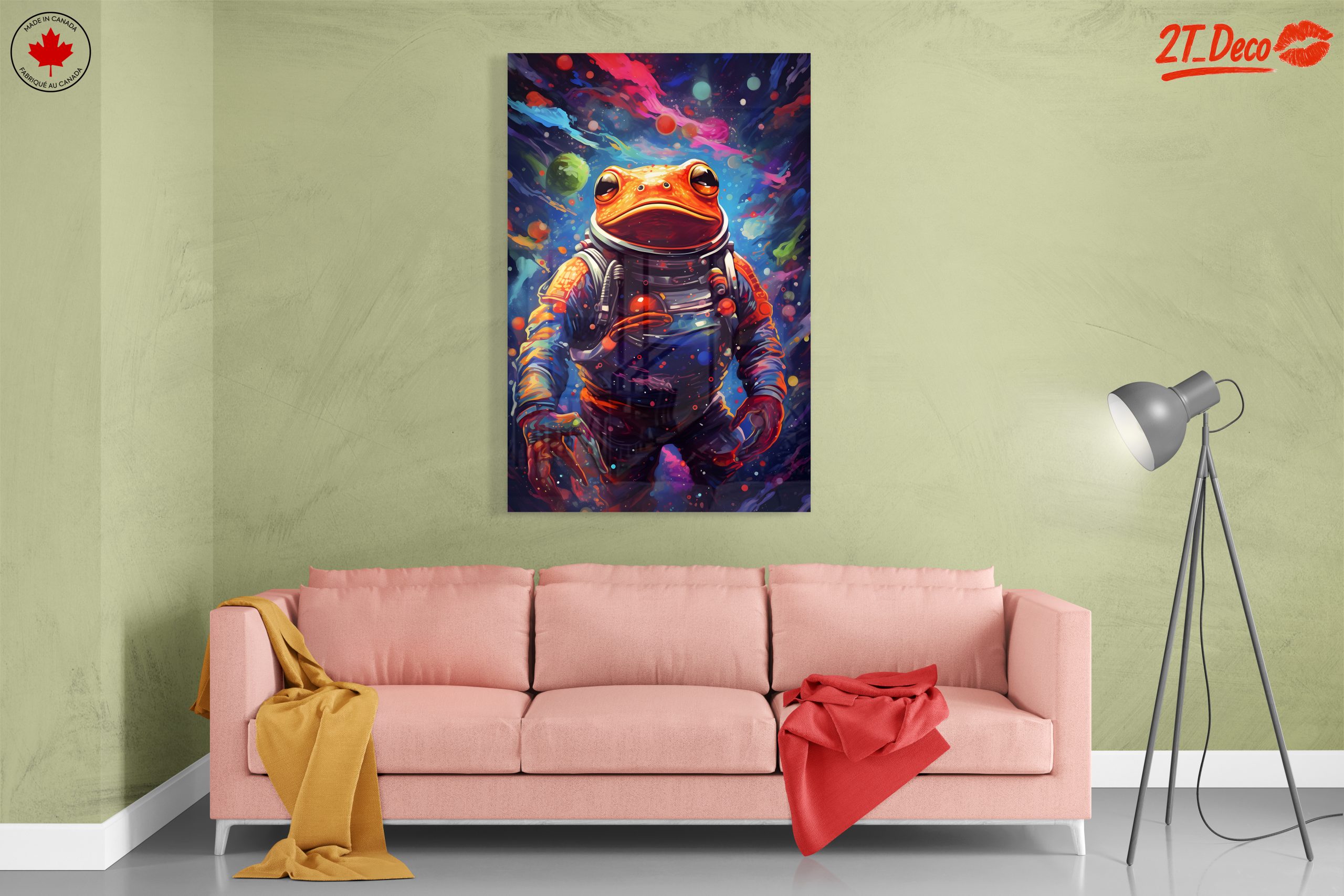 Whimsical Astronaut Frog Art - Image 7