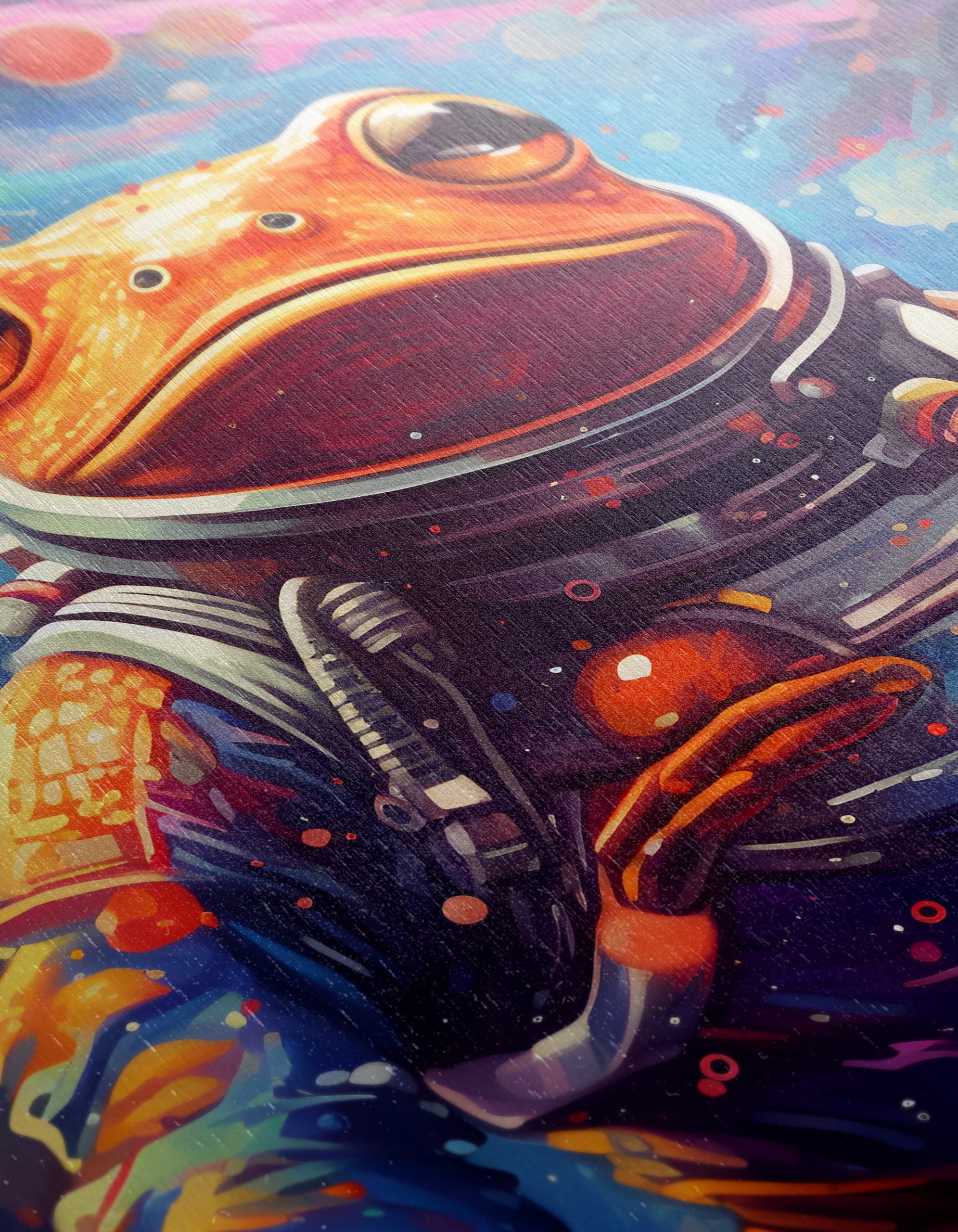 Whimsical Astronaut Frog Art - Image 12