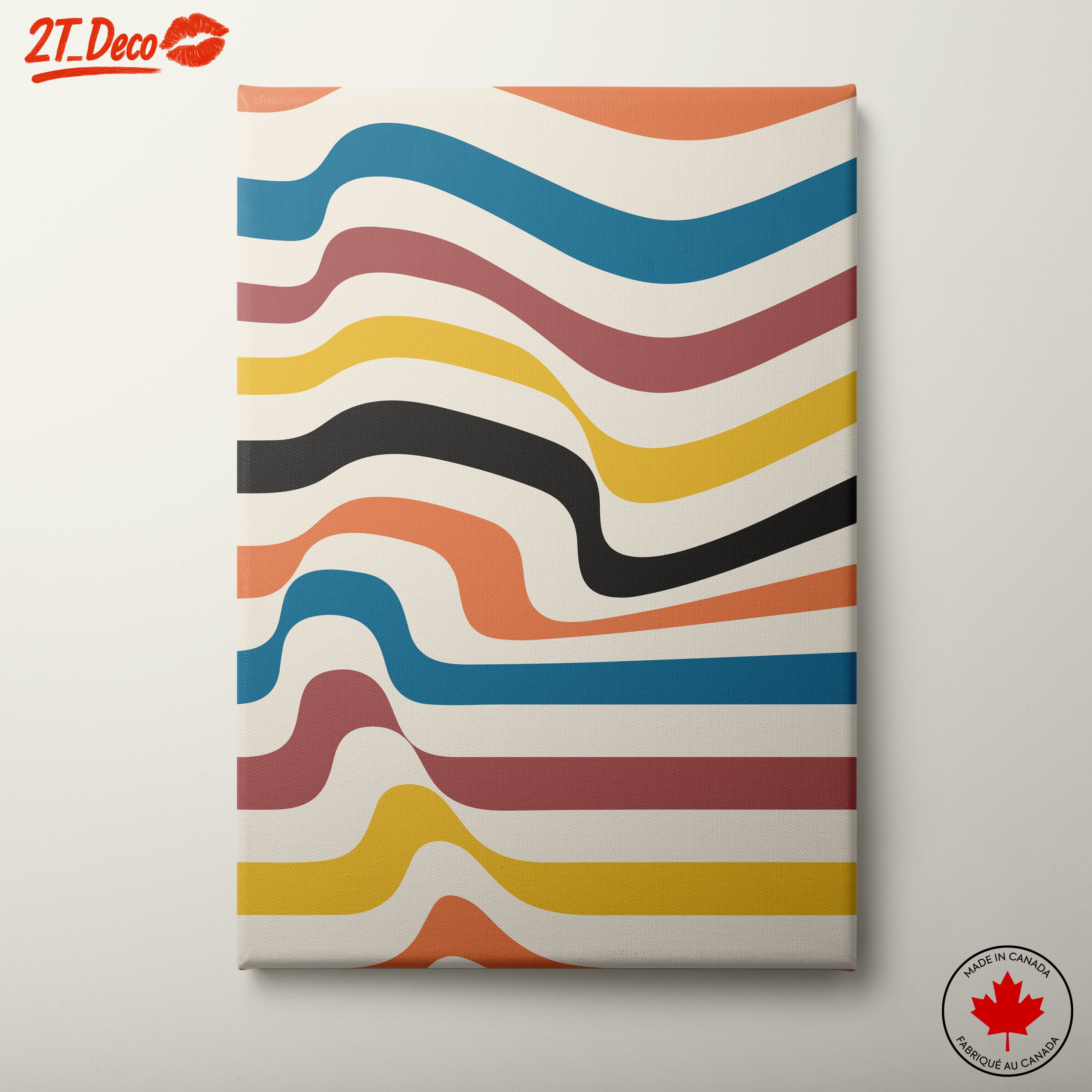 Colorful Waves Abstract Art