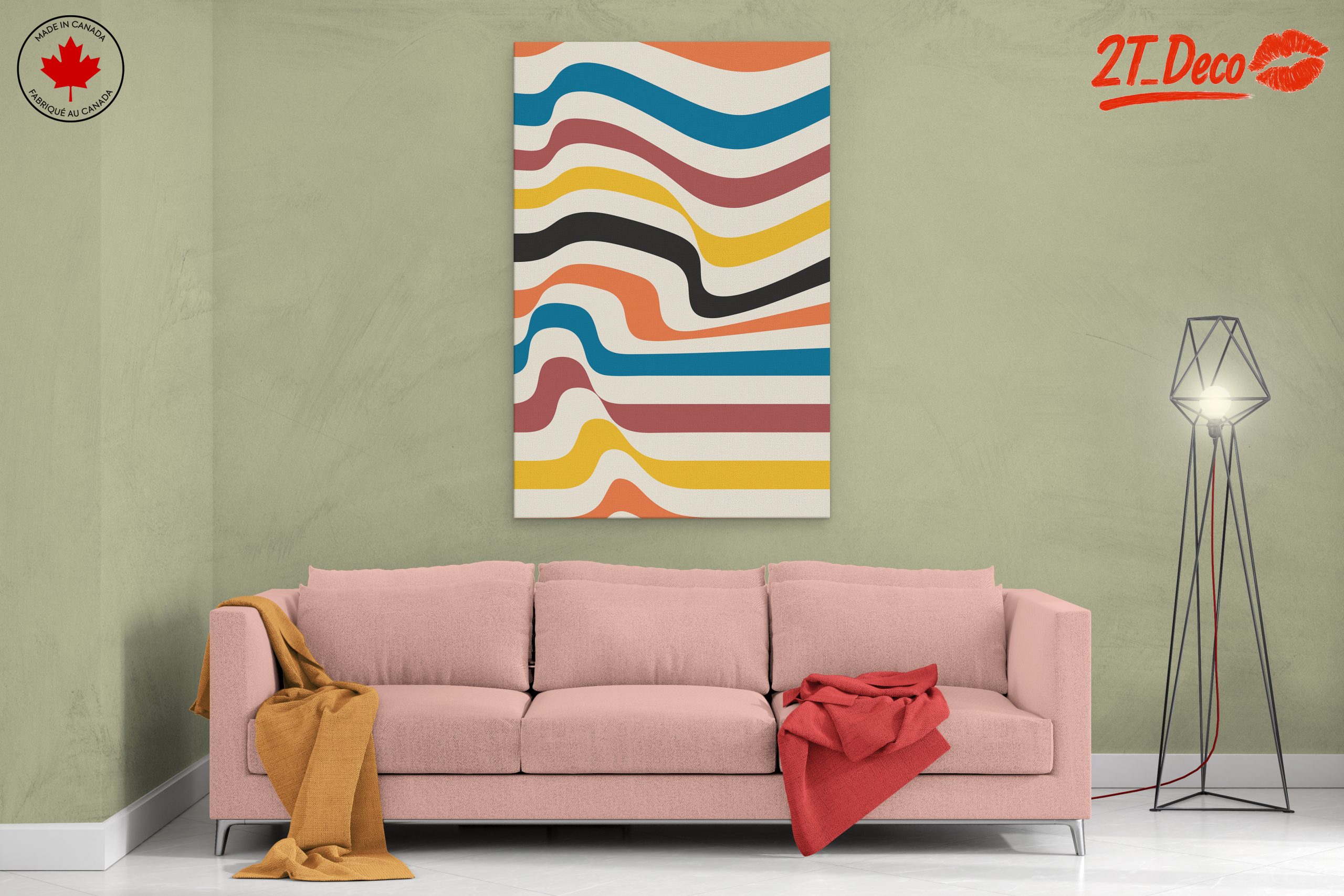 Colorful Waves Abstract Art - Image 2