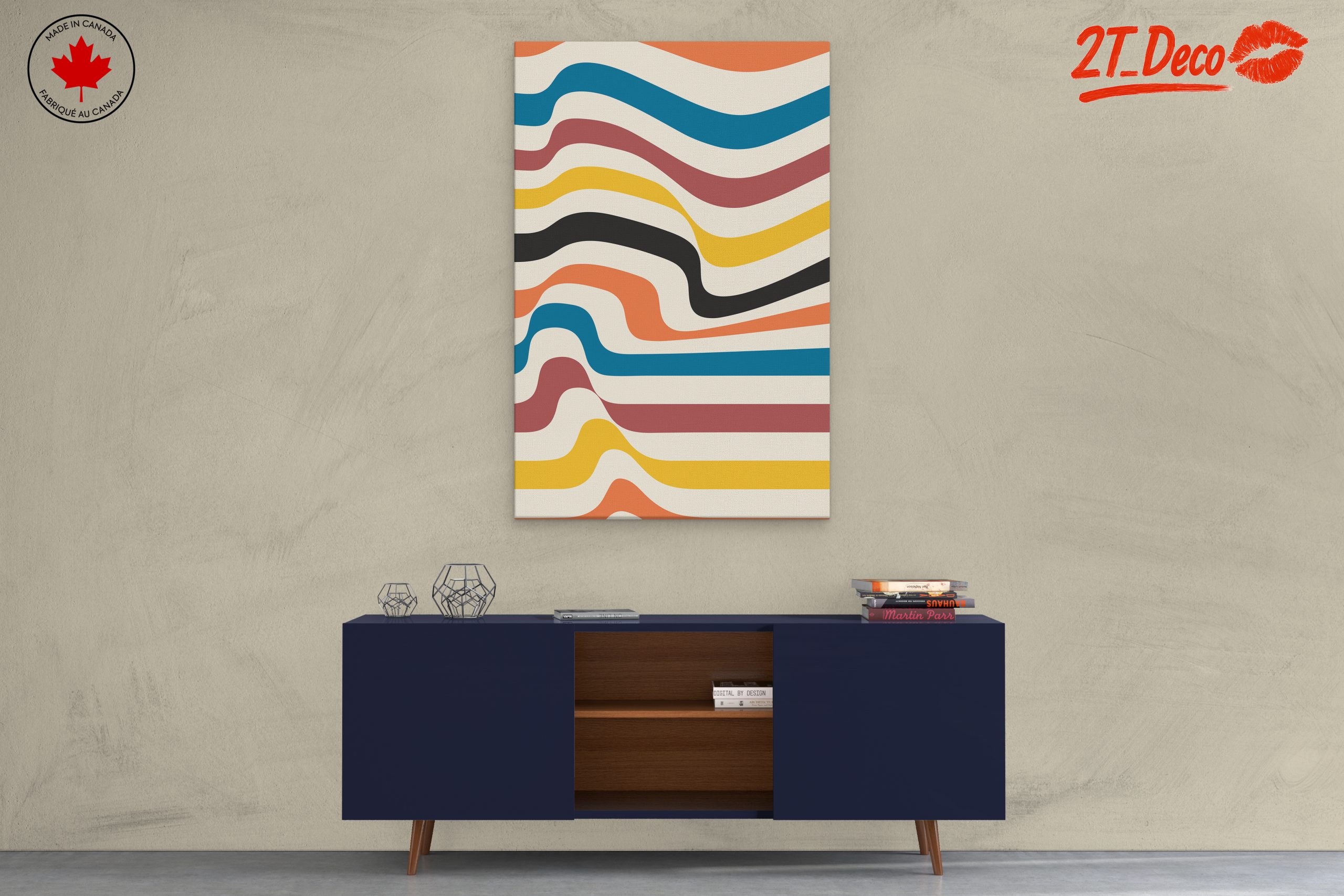 Colorful Waves Abstract Art - Image 3