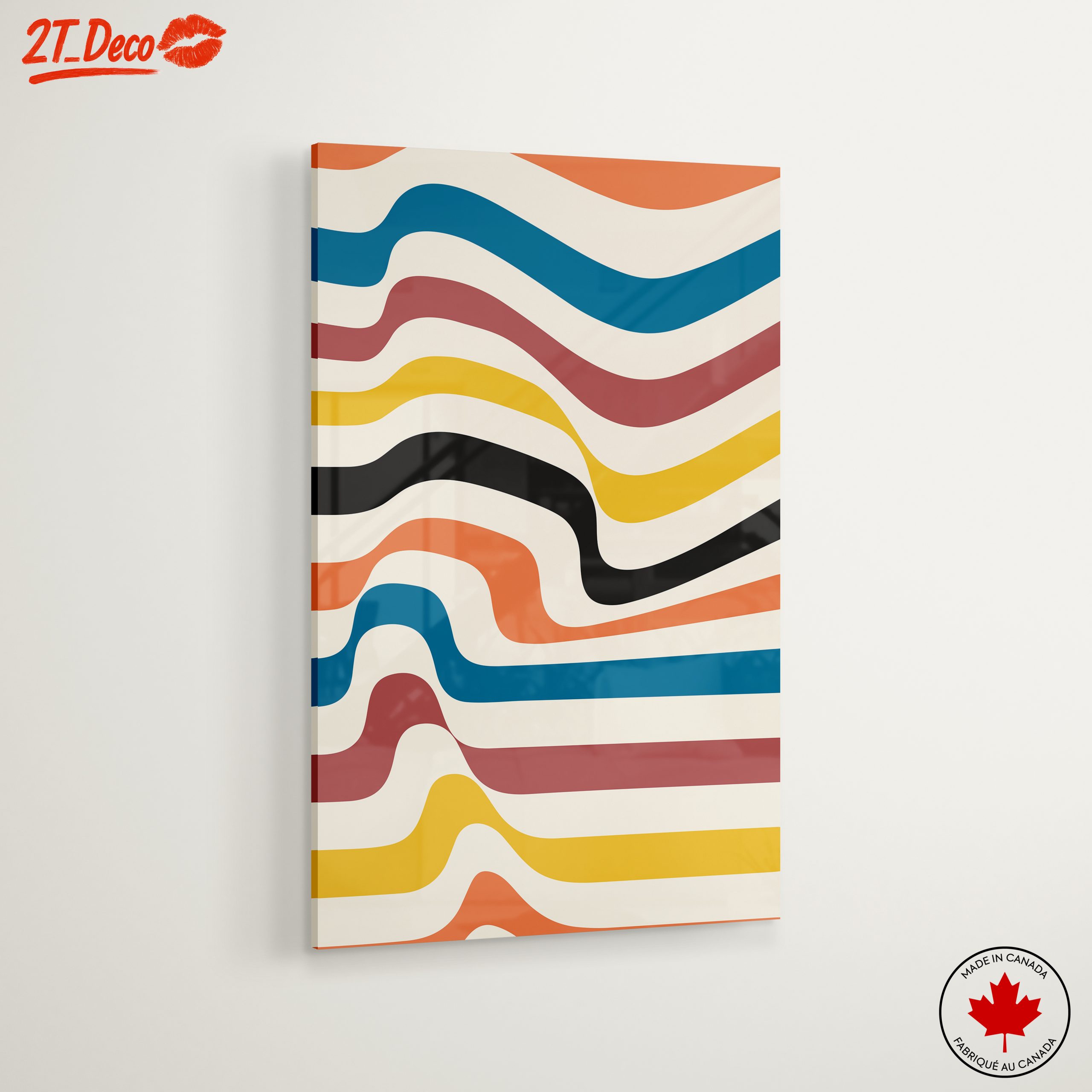 Colorful Waves Abstract Art - Image 6