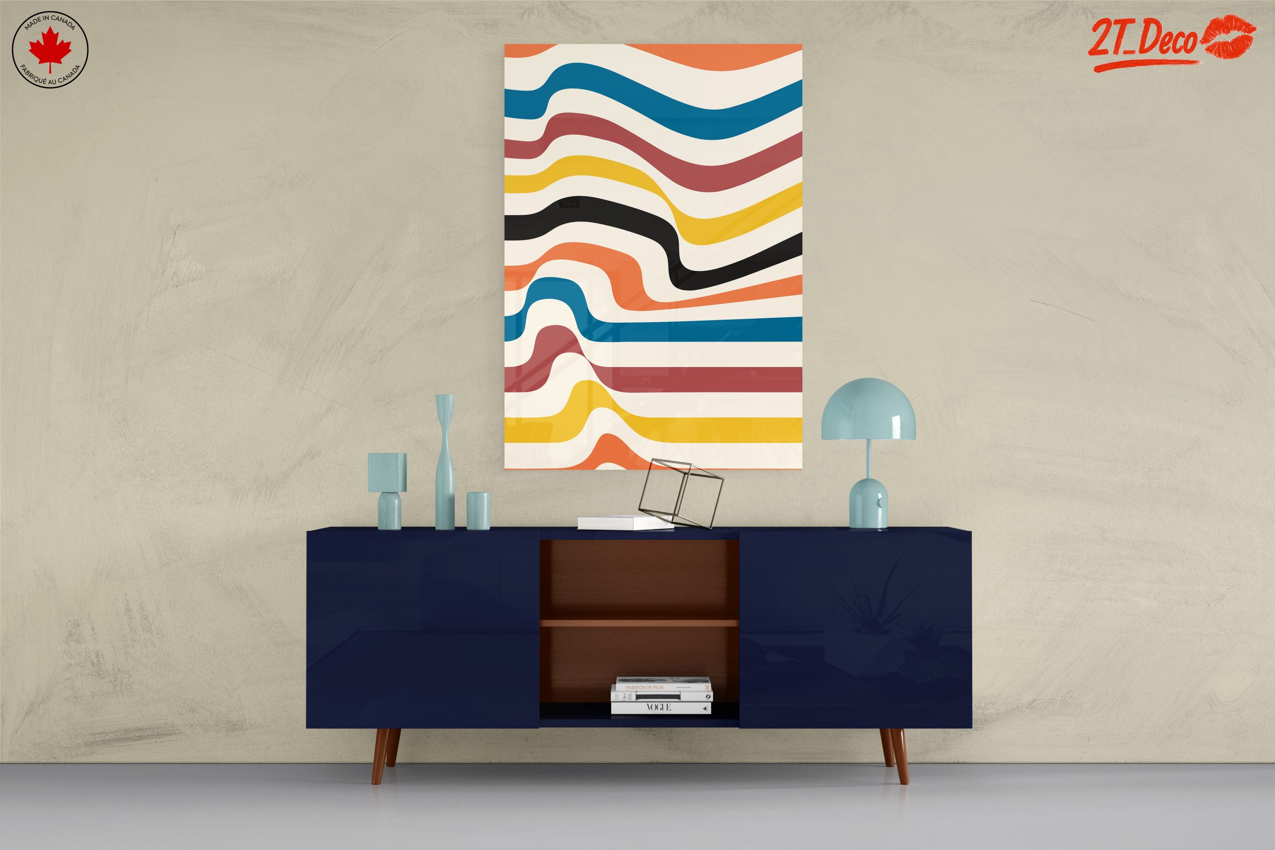 Colorful Waves Abstract Art - Image 8