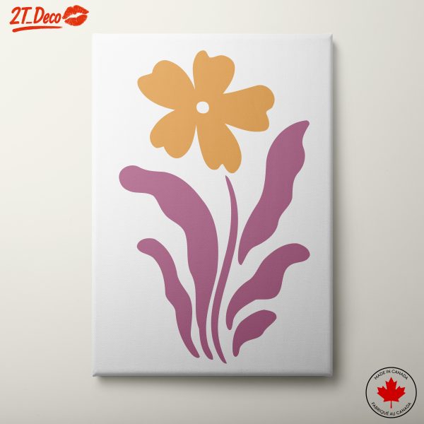 Stylized Flower Art with Organic Shapes