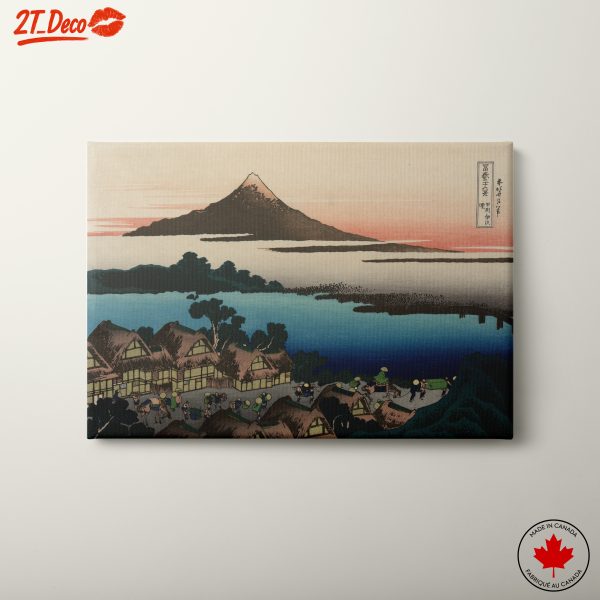 Traditional Japanese Landscape with Mountains and Village