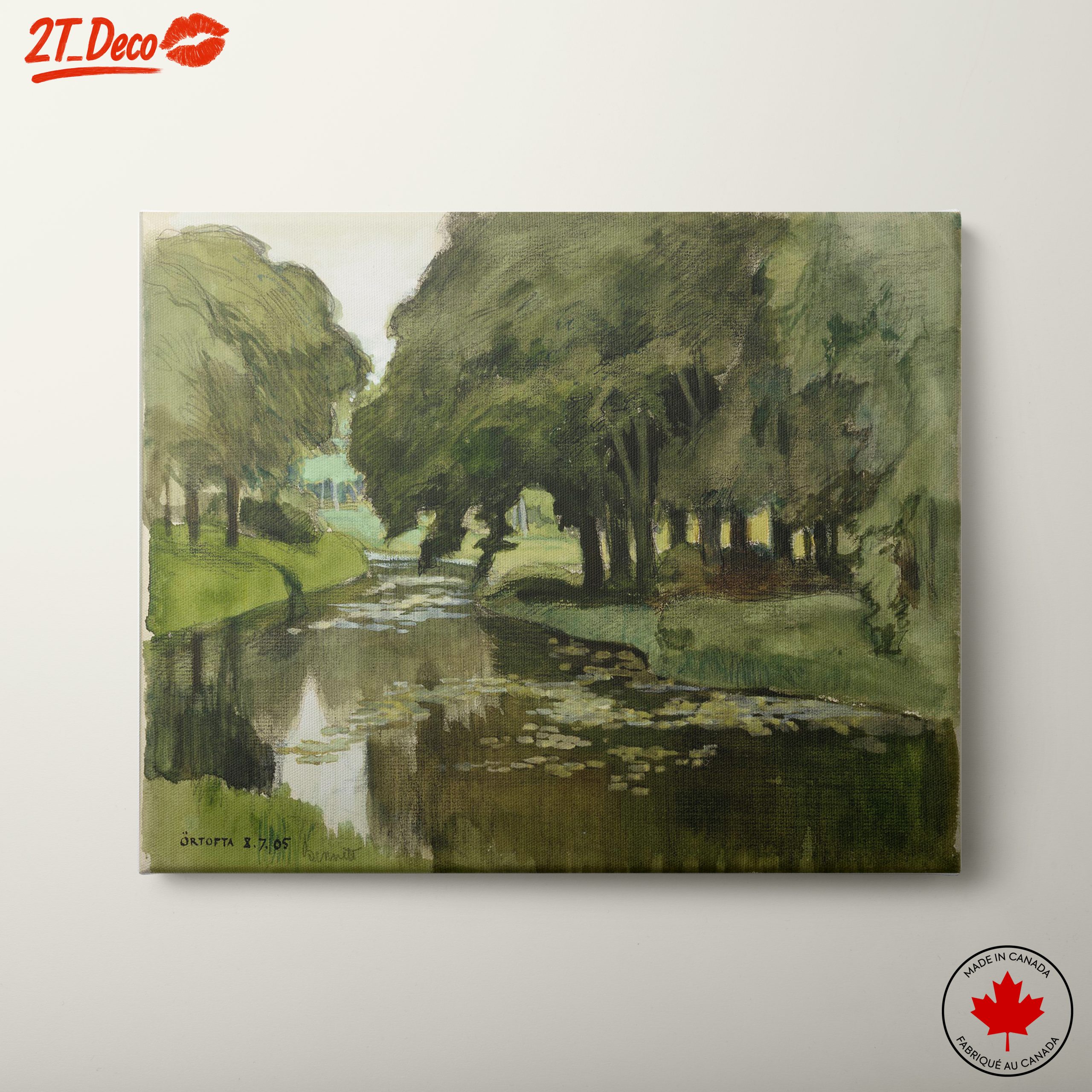 Serene Nature Landscape with River and Trees