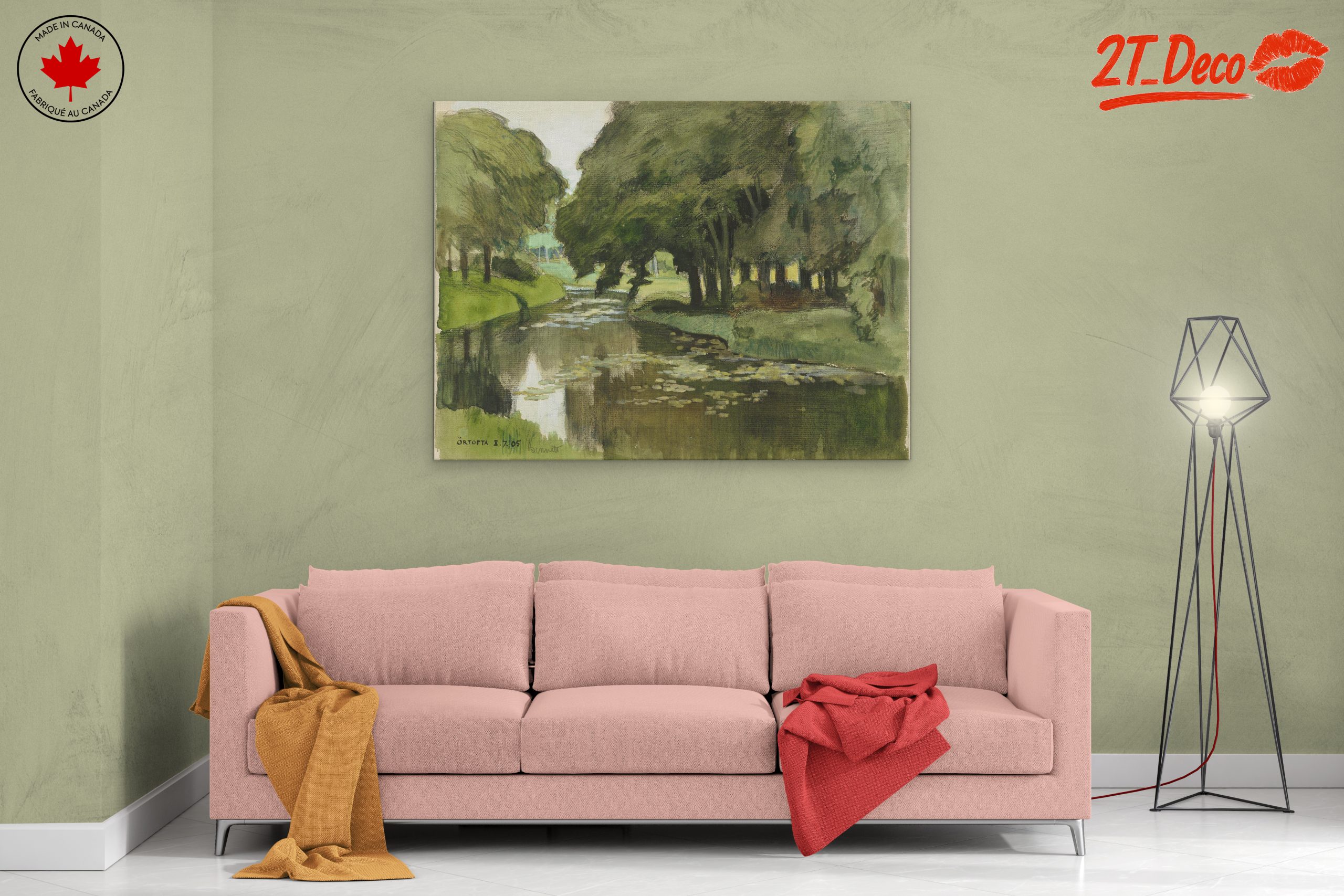 Serene Nature Landscape with River and Trees - Image 2
