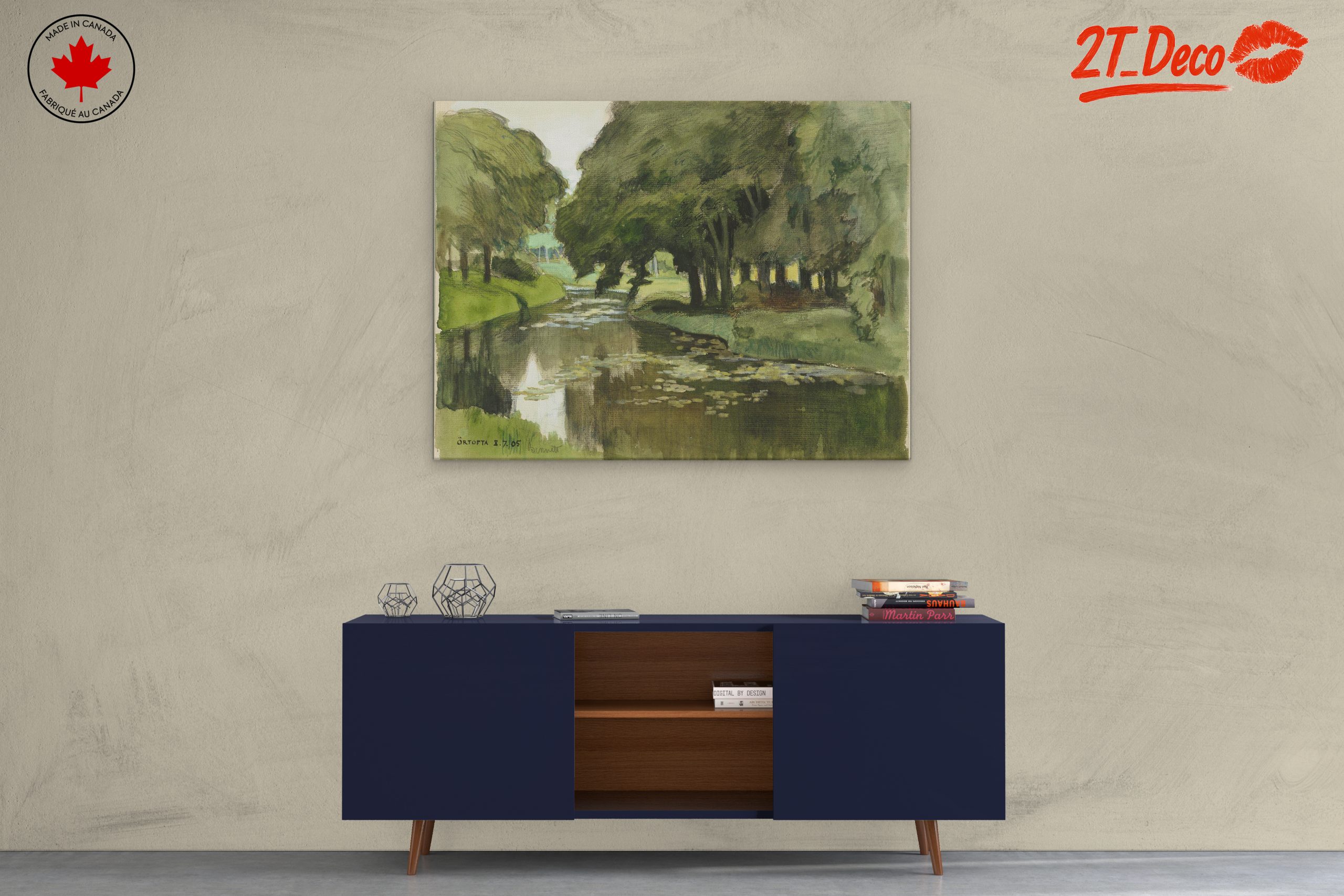 Serene Nature Landscape with River and Trees - Image 3
