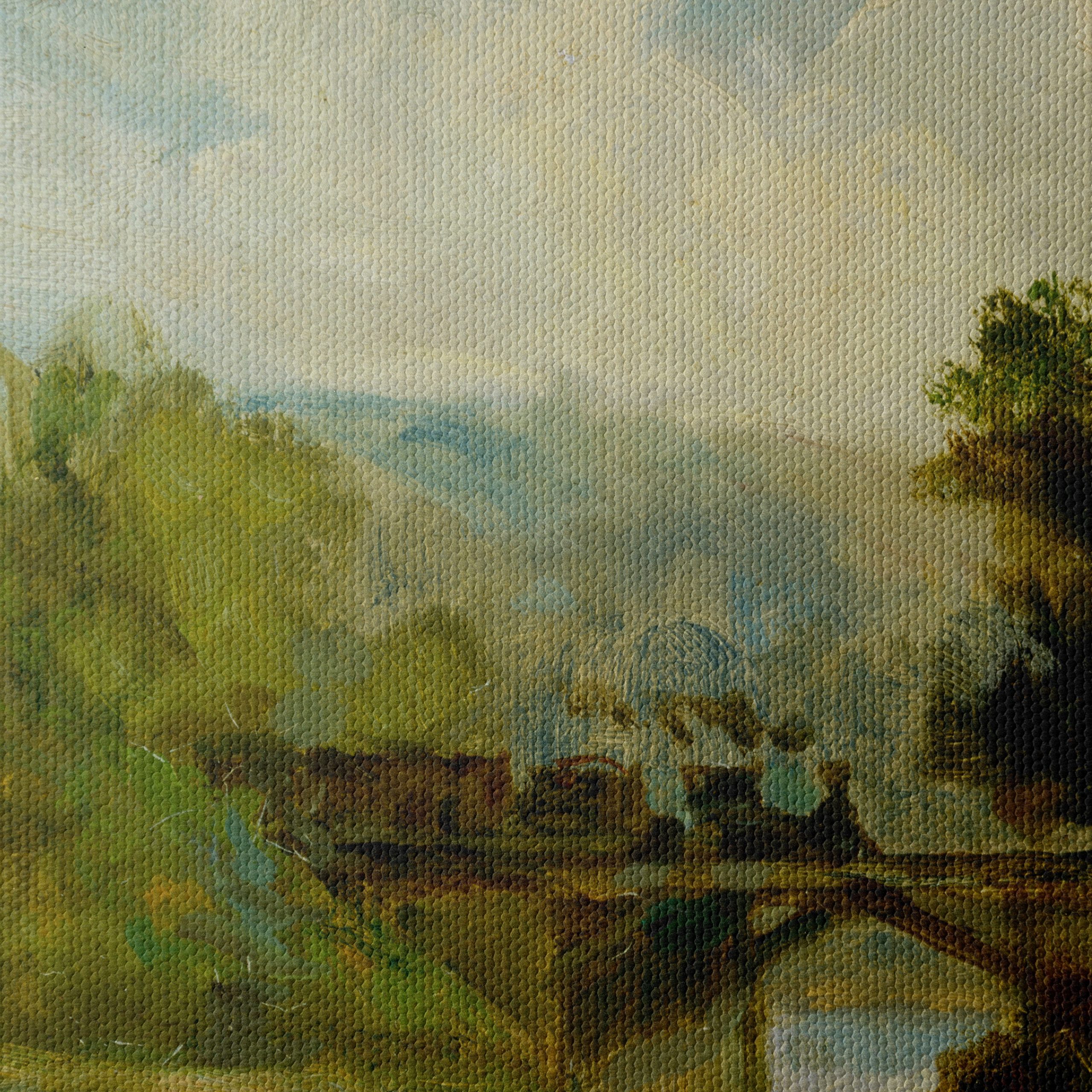 Serene Landscape with Bridge Over Water - Image 4