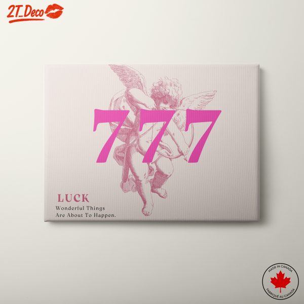 Luck Angel with Pink Numbers