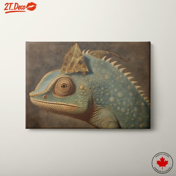Lizard Anatomical Art With Abstract Elements