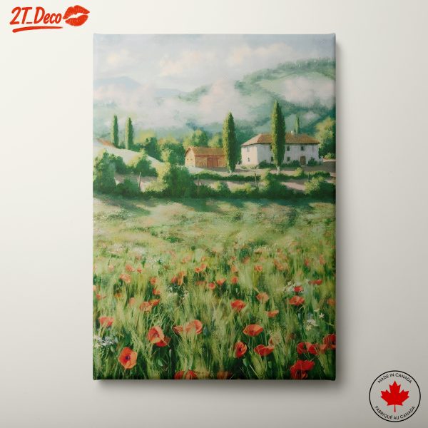 Tranquil Countryside Scene with Poppies