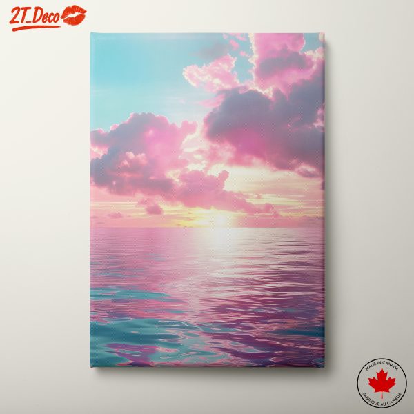Vibrant Abstract Cloud and Ocean Art
