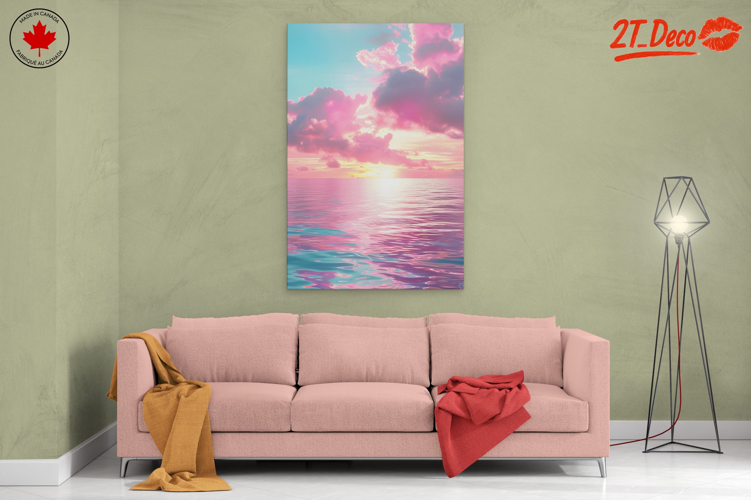 Vibrant Abstract Cloud and Ocean Art - Image 2