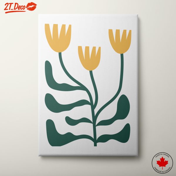 Stylized Floral Art in Minimalist Style