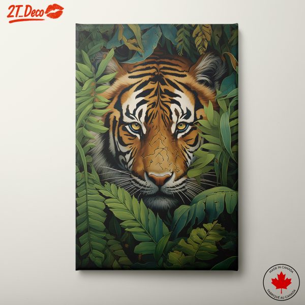 Majestic Tiger Amid Lush Greenery Art