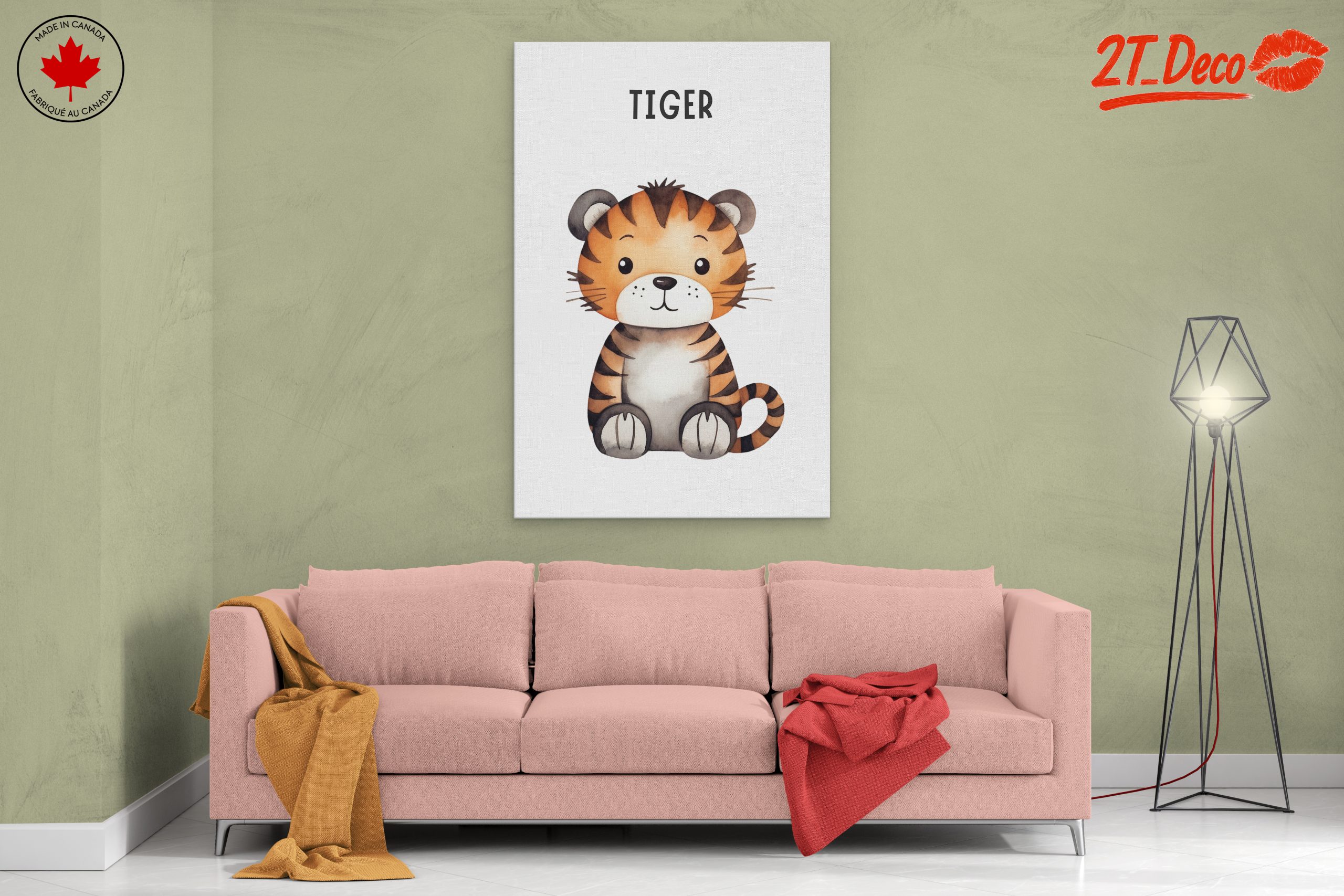 Adorable Tiger Illustration for Children - Image 2