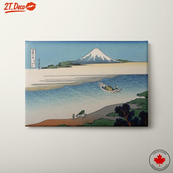 Traditional Japanese Landscape with Mount Fuji