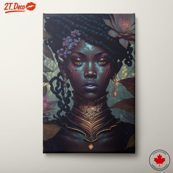 Cultural Portrait with Floral Elements