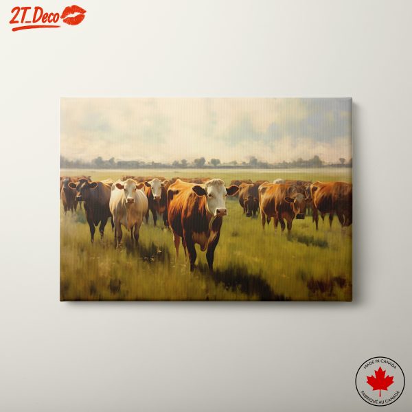 Cows Grazing in Pastoral Landscape