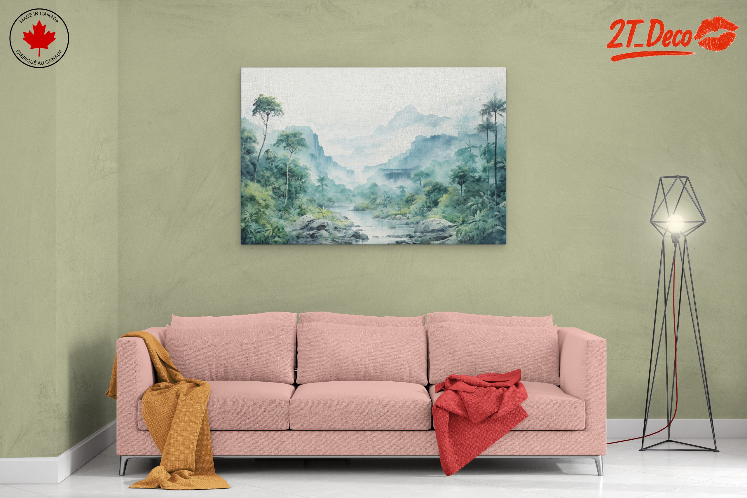 Serene Nature Landscape with Waterfall - Image 2