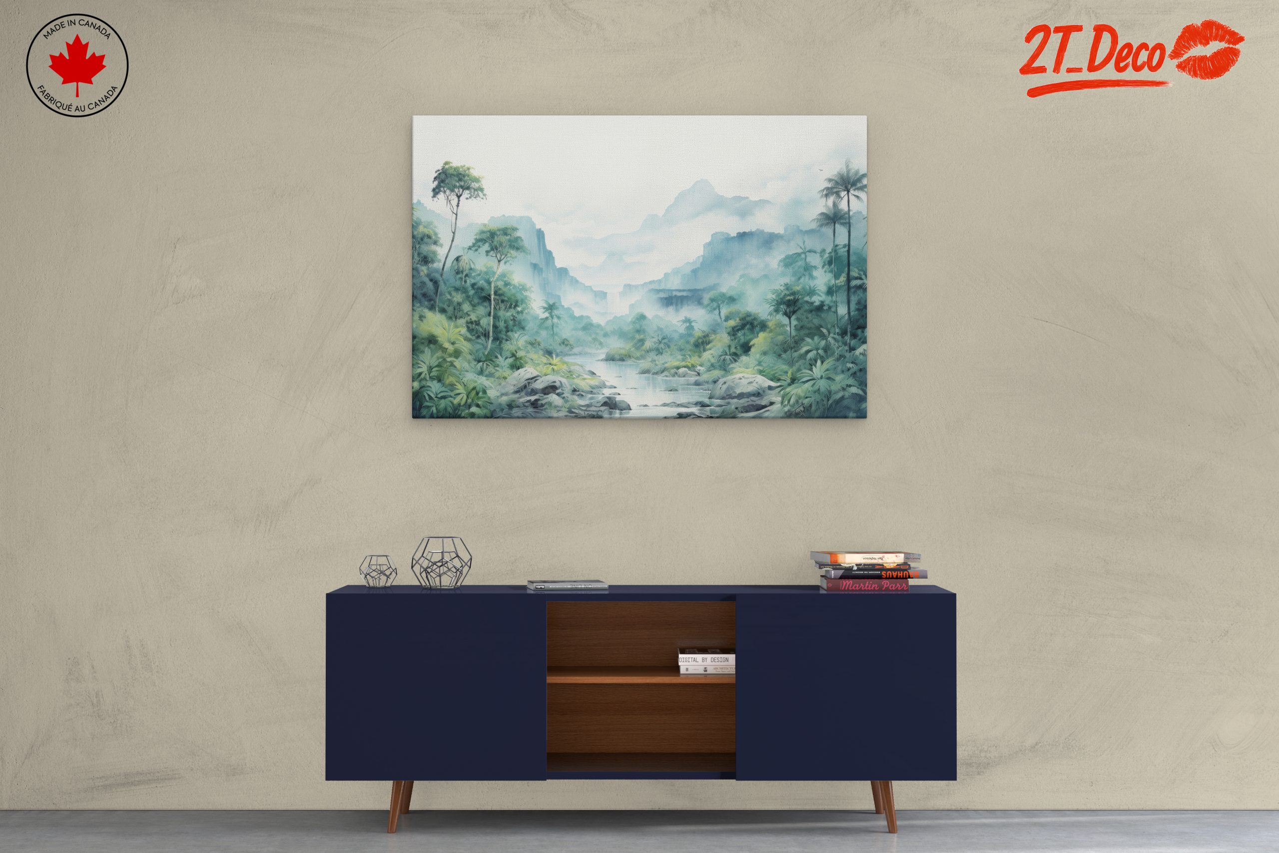 Serene Nature Landscape with Waterfall - Image 3