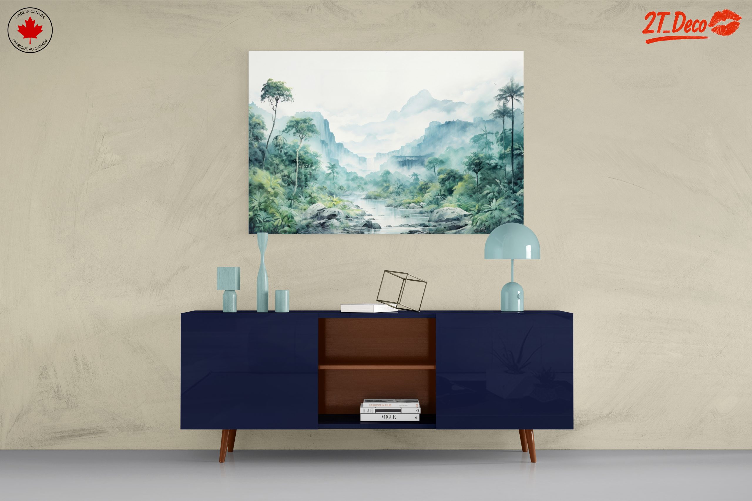 Serene Nature Landscape with Waterfall - Image 8