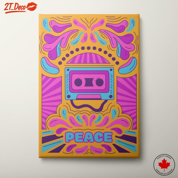 Colorful Abstract Typography Art featuring Peace Theme