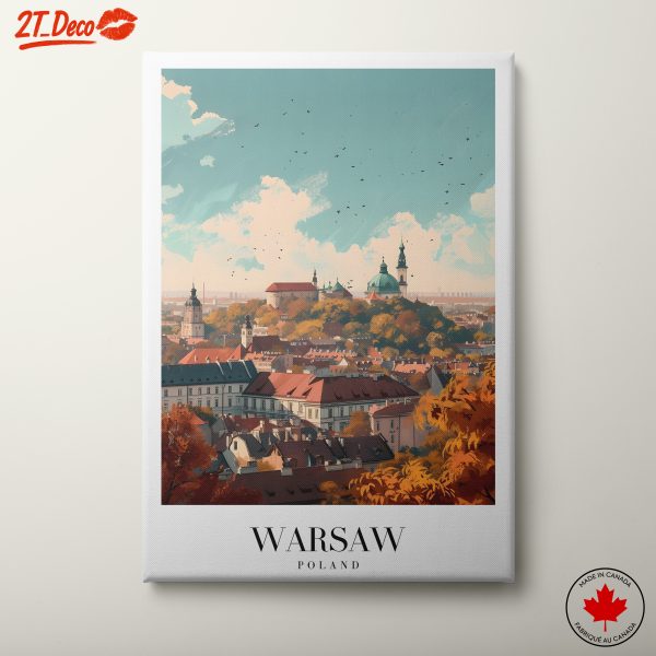 Vibrant Warsaw Cityscape in Autumn