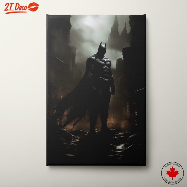 Batman Dark Hero Artwork in Urban Setting