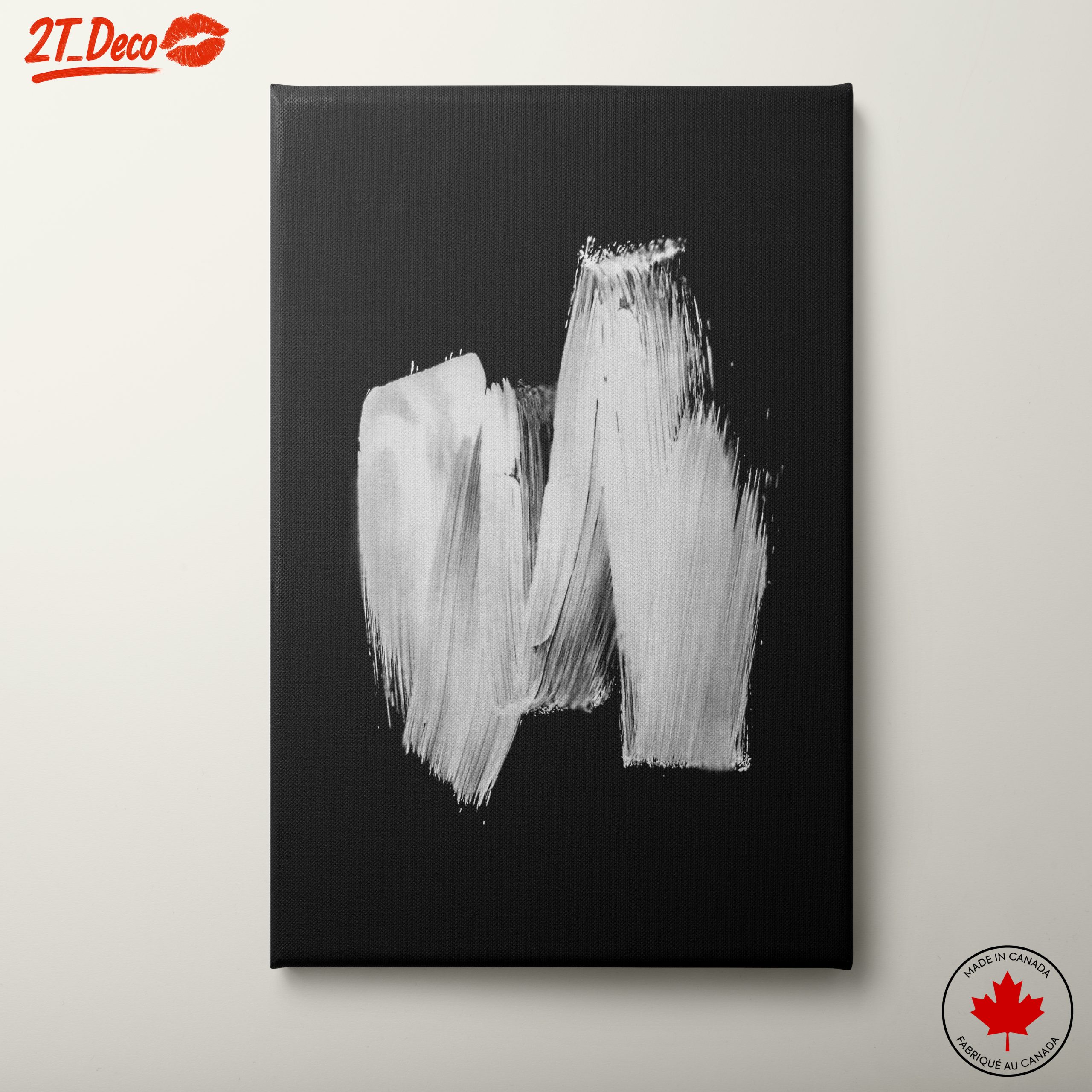 Monochrome Abstract Brushstroke Art