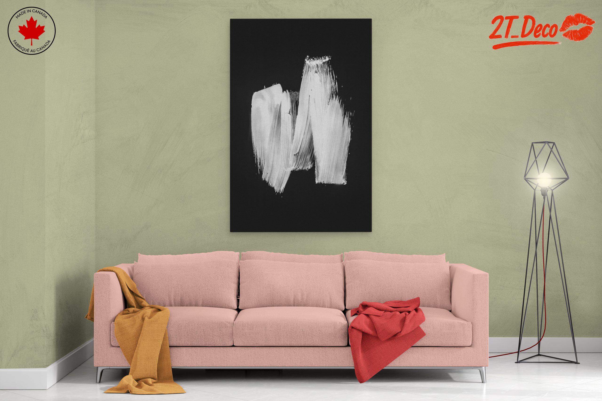 Monochrome Abstract Brushstroke Art - Image 2