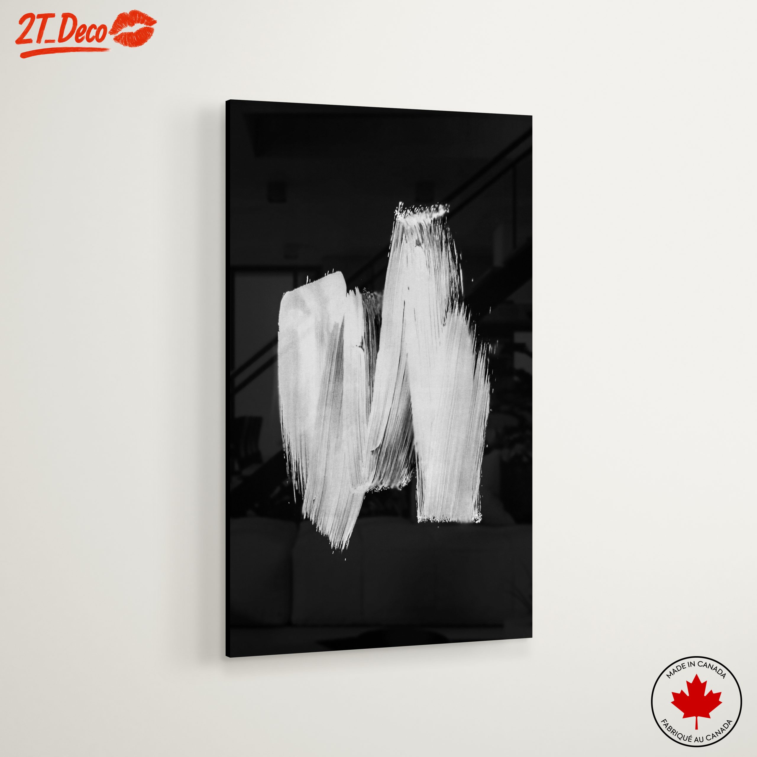 Monochrome Abstract Brushstroke Art - Image 6