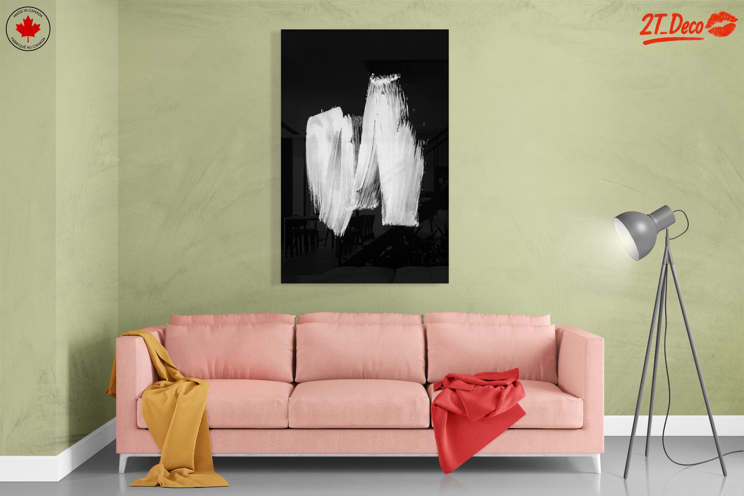 Monochrome Abstract Brushstroke Art - Image 7