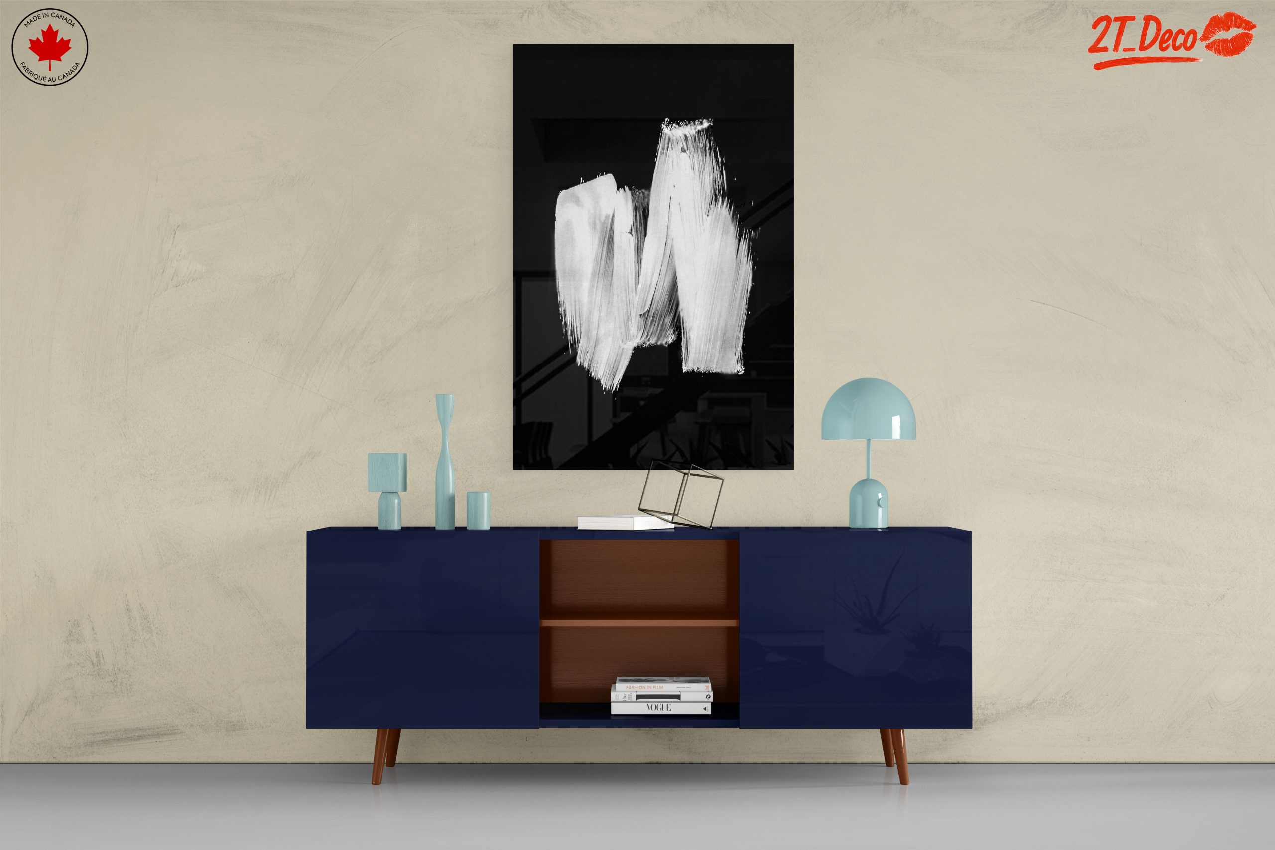 Monochrome Abstract Brushstroke Art - Image 8