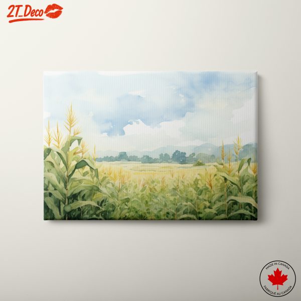 Tranquil Cornfield Landscape Art