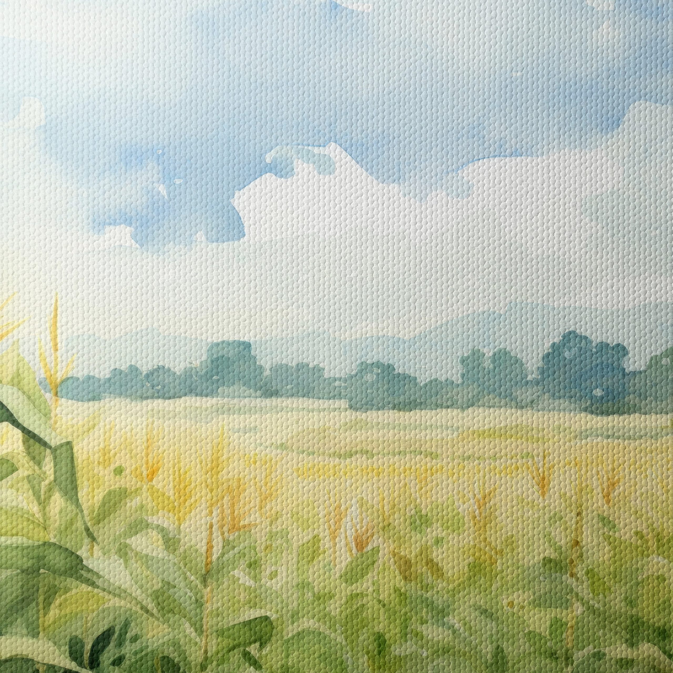 Tranquil Cornfield Landscape Art - Image 4