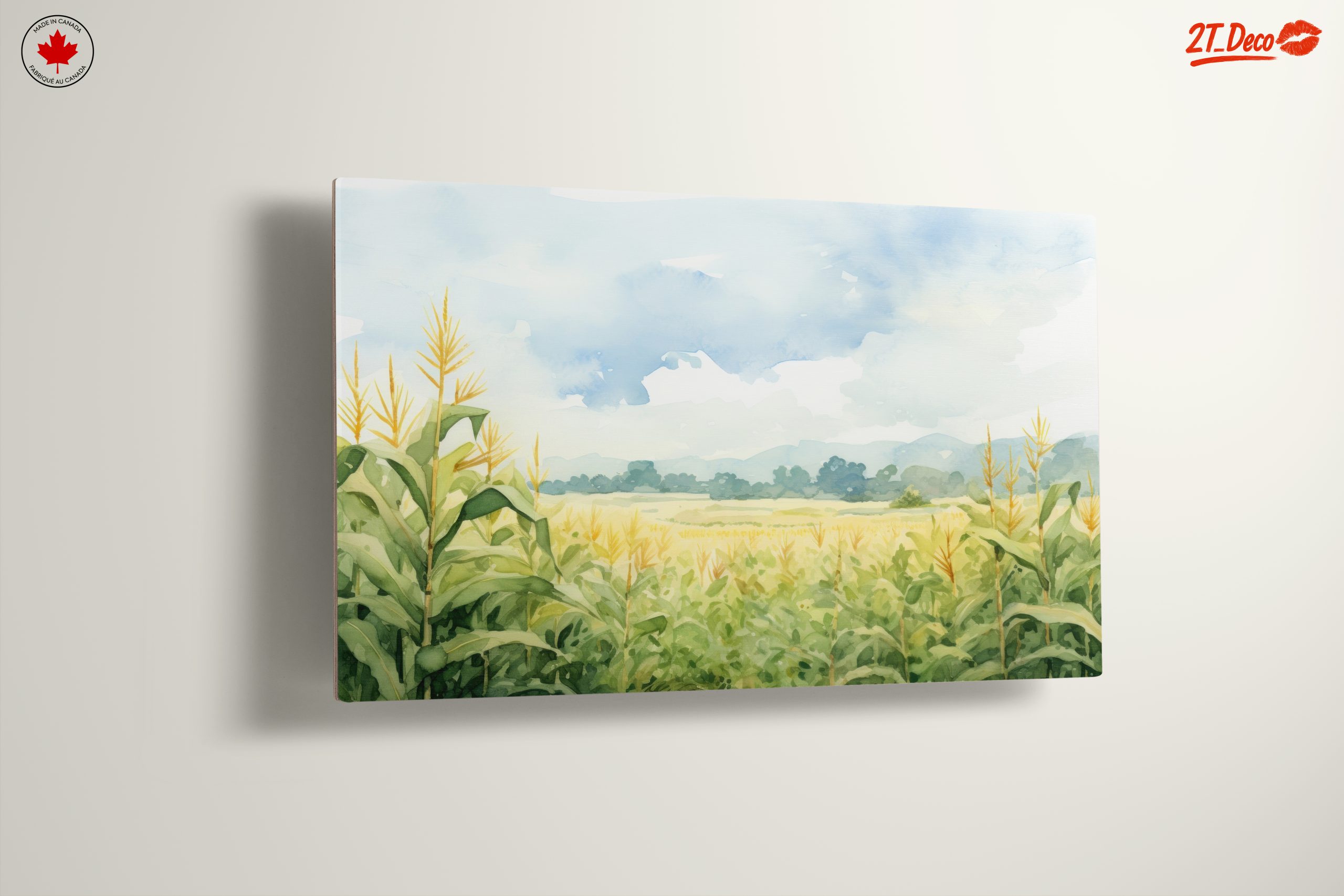 Tranquil Cornfield Landscape Art - Image 13