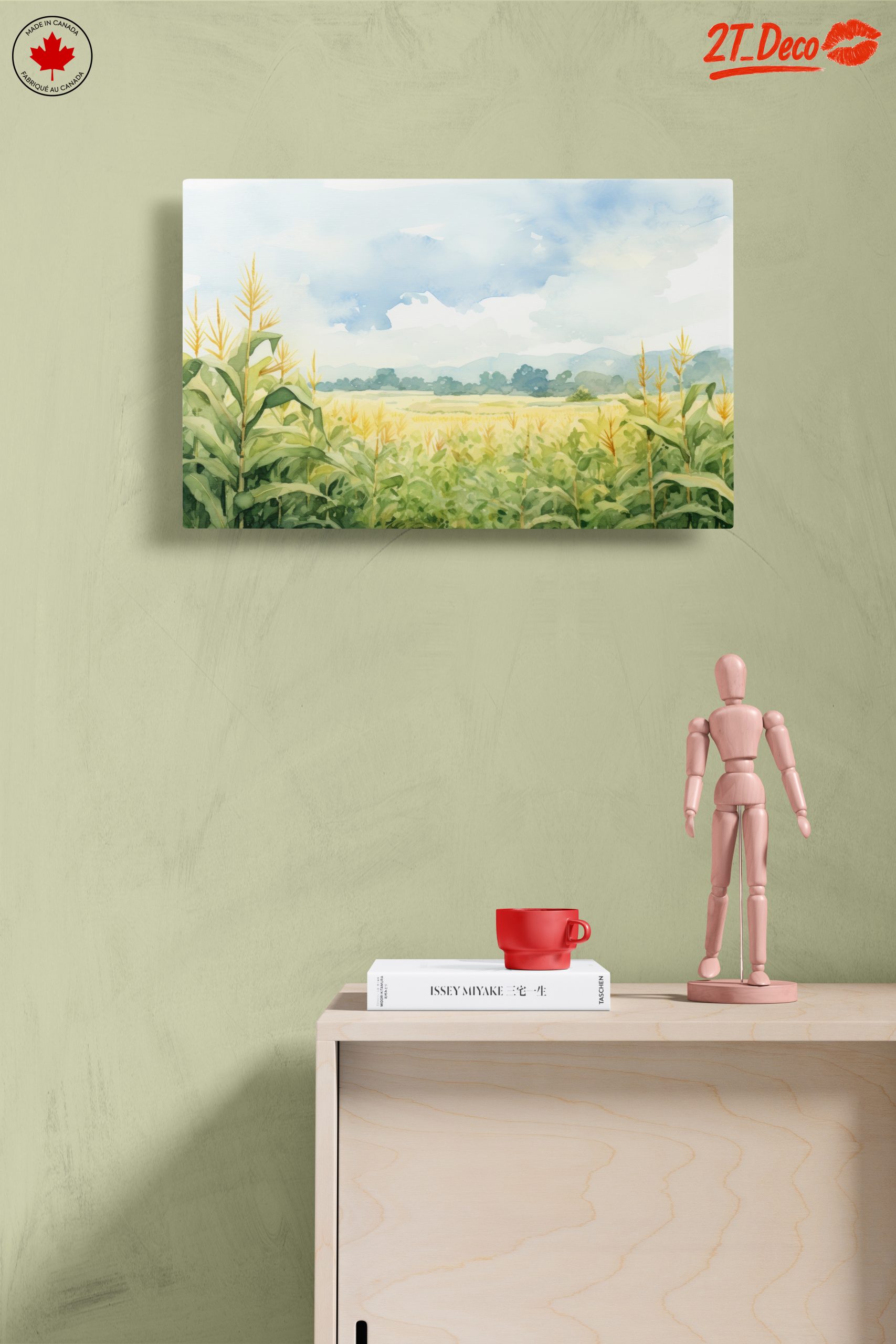 Tranquil Cornfield Landscape Art - Image 14