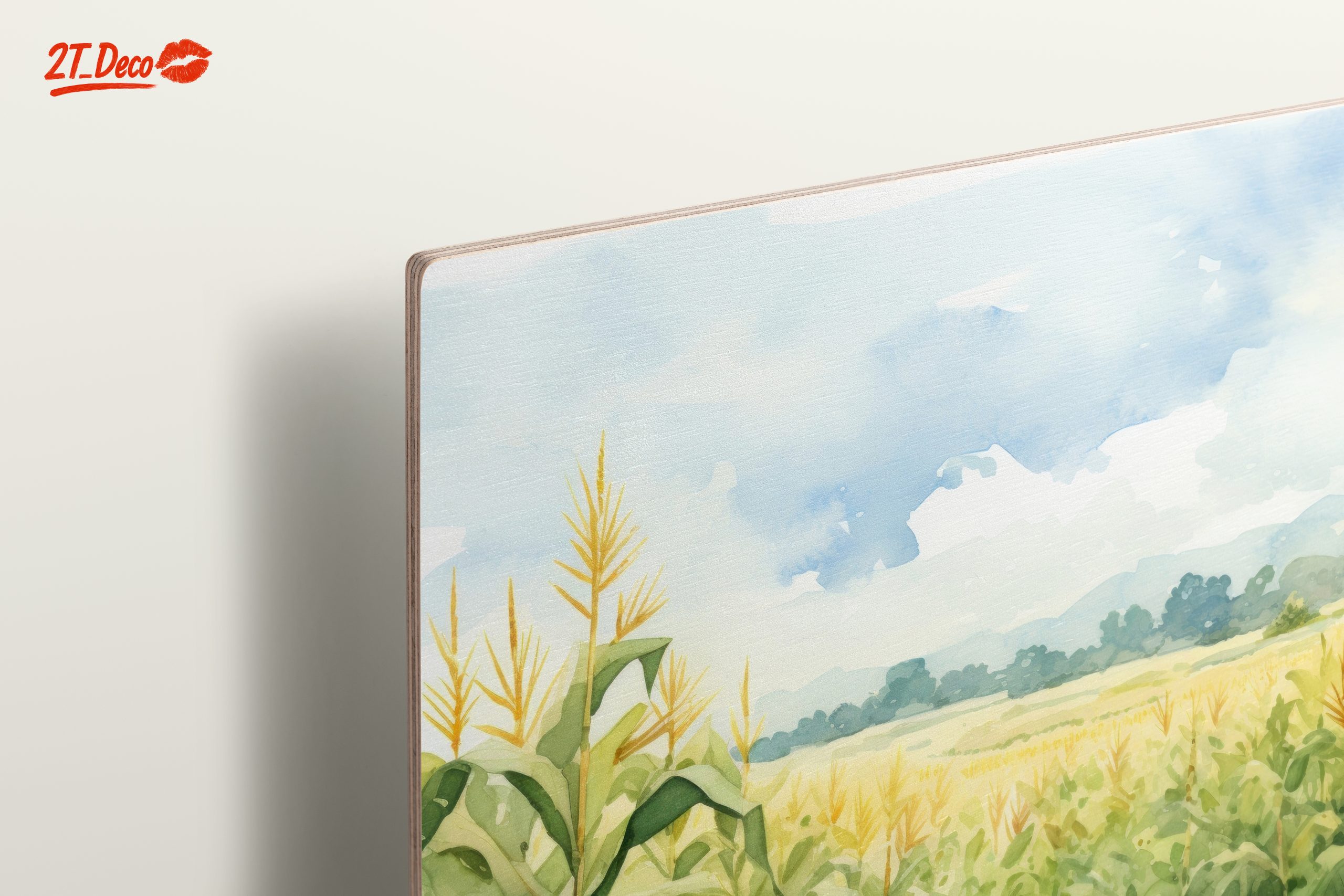 Tranquil Cornfield Landscape Art - Image 15