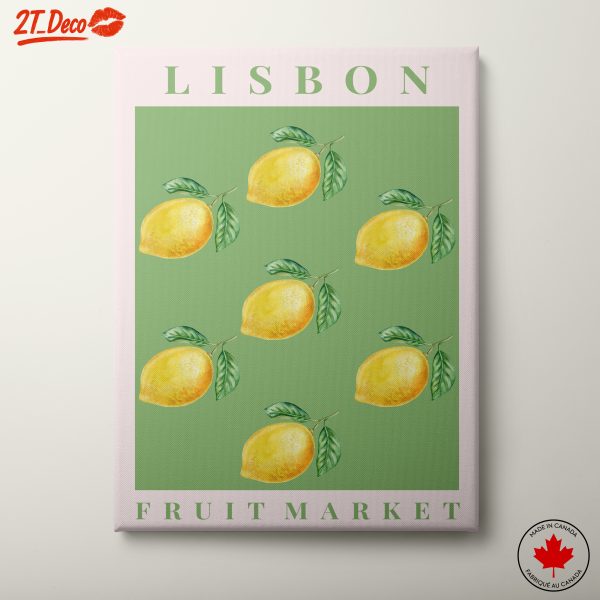 Abstract Lemon Art for Kitchen Decor