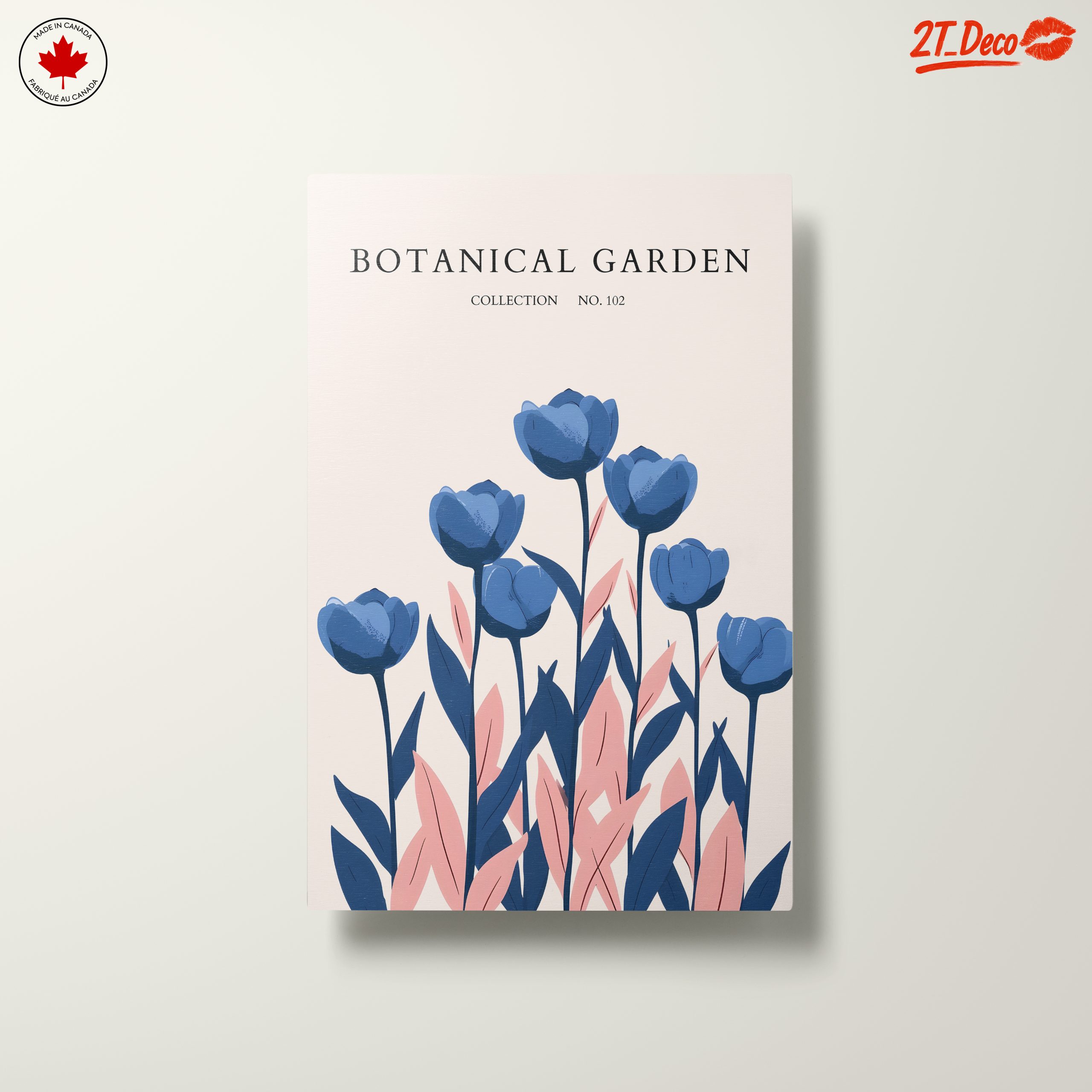 Stylized Botanical Art with Blue Flowers - Image 10