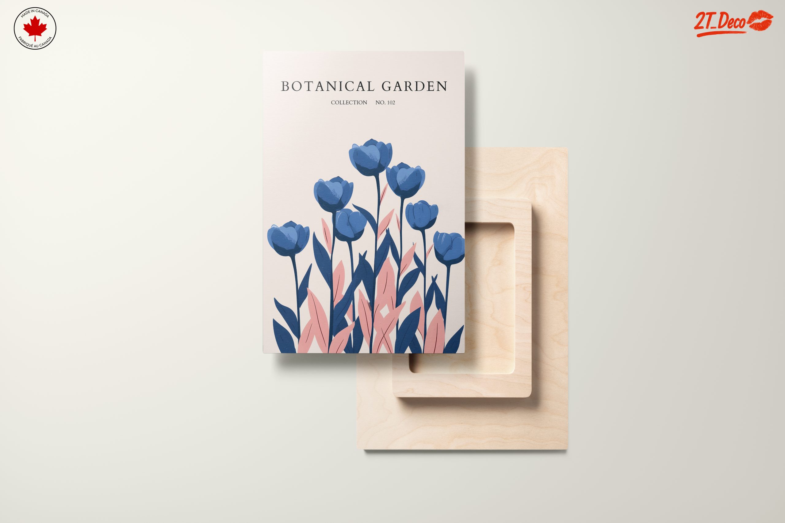 Stylized Botanical Art with Blue Flowers - Image 11